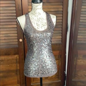 NWT Max Studio Sequenced razor back shirt size S